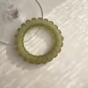 The transparent matte telephone line hair tie is simple, durable and highly elastic. It is a women's hair tie that won't damage the hair. It is a ponytail hair tie undefined